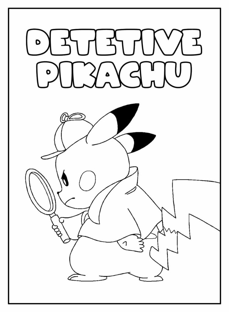 Desenho Educativo do Detetive Pikachu