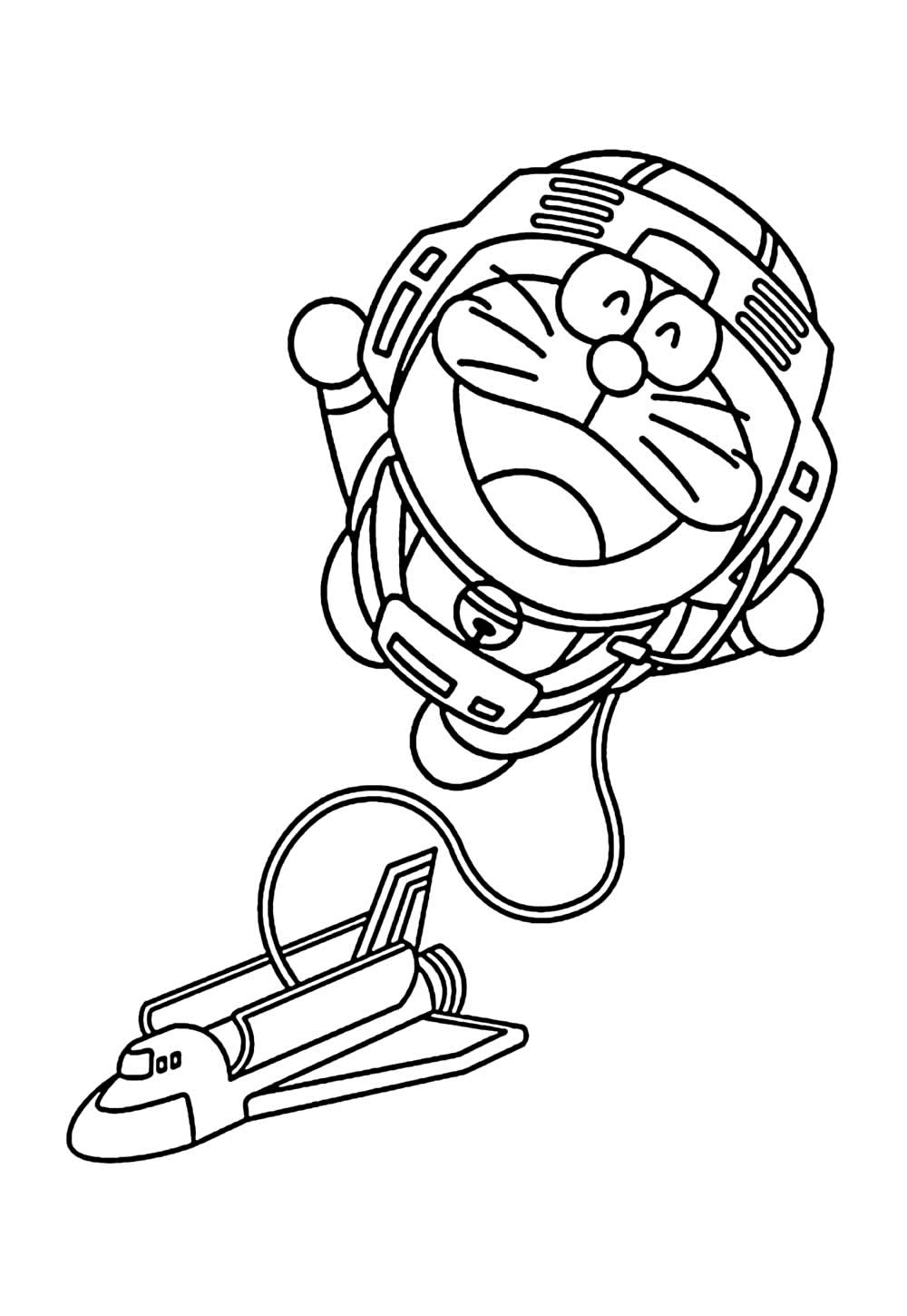 Desenho de Doraemon para colorir