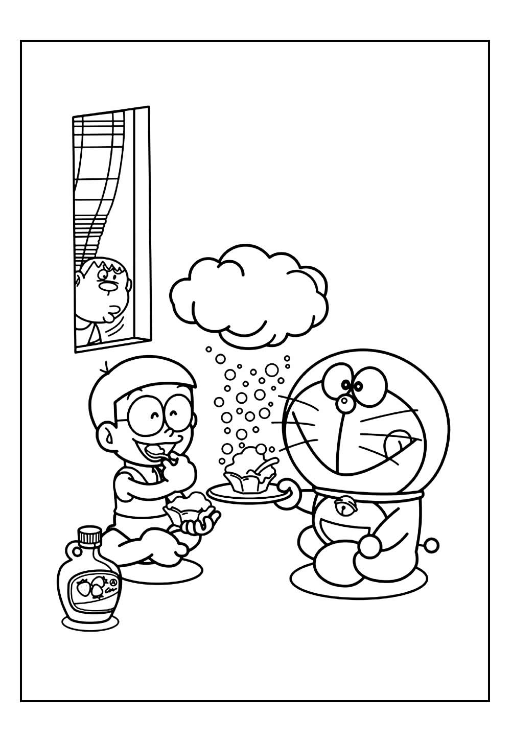 Desenho de Doraemon para colorir