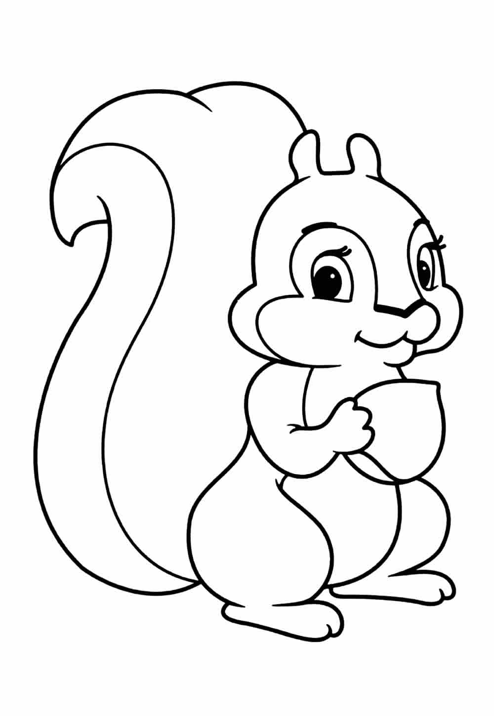Desenho de Esquilo para colorir