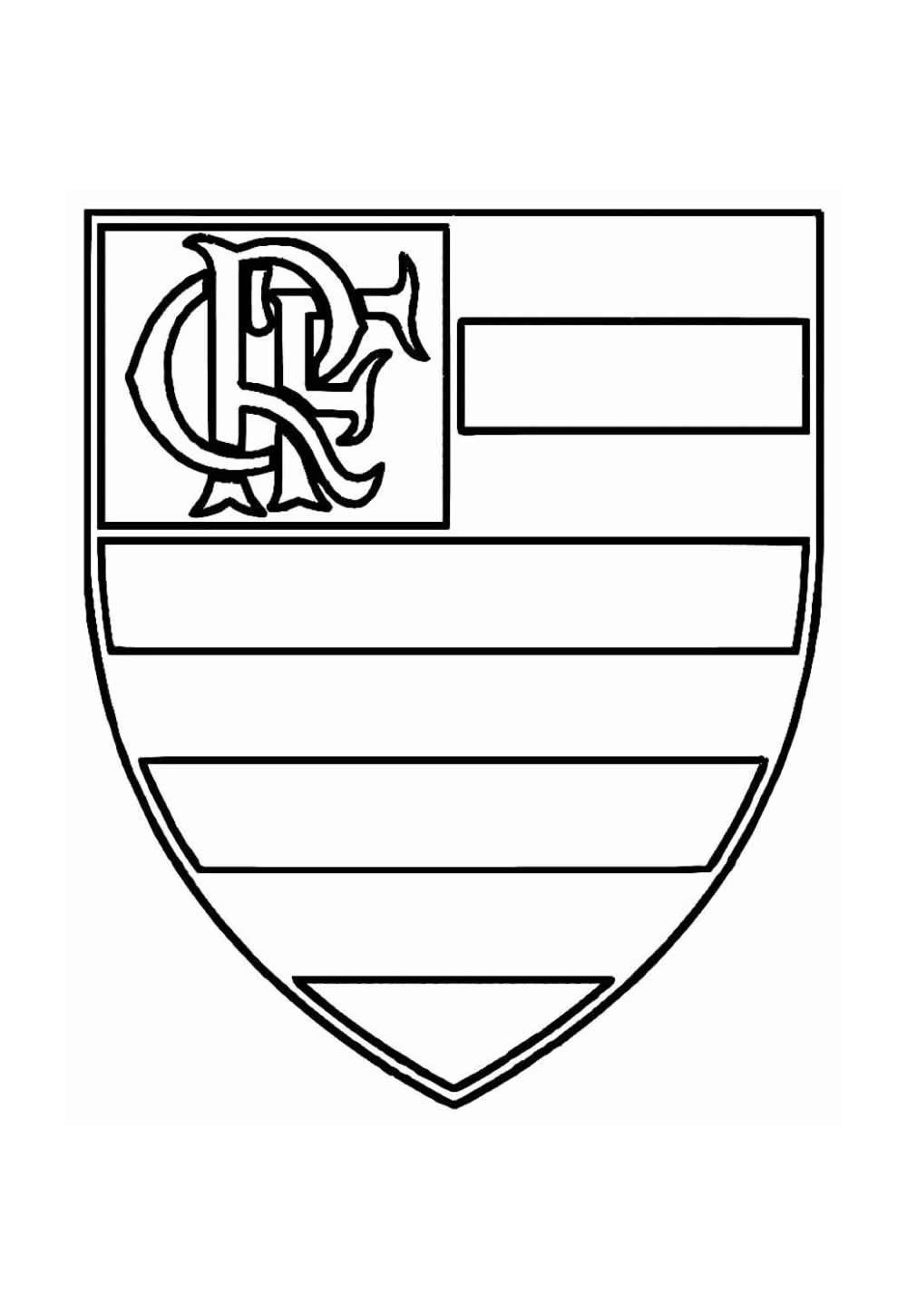Desenhos do Escudo do Flamengo para colorir