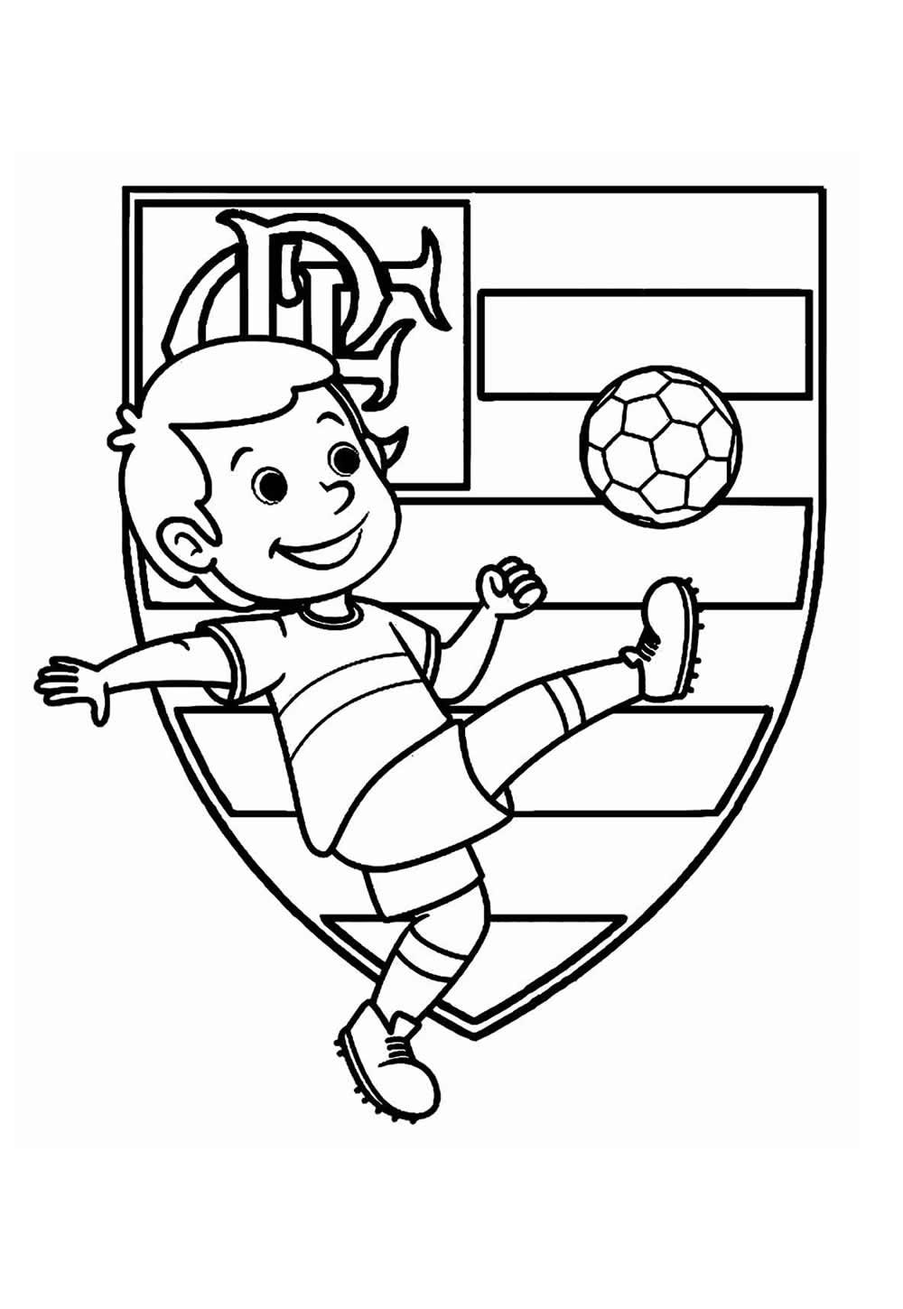Escudo do Flamengo para colorir