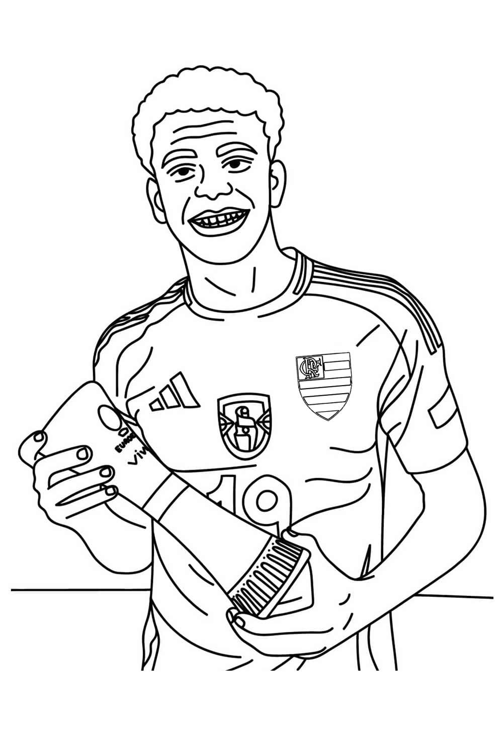 Flamengo para colorir e pintar