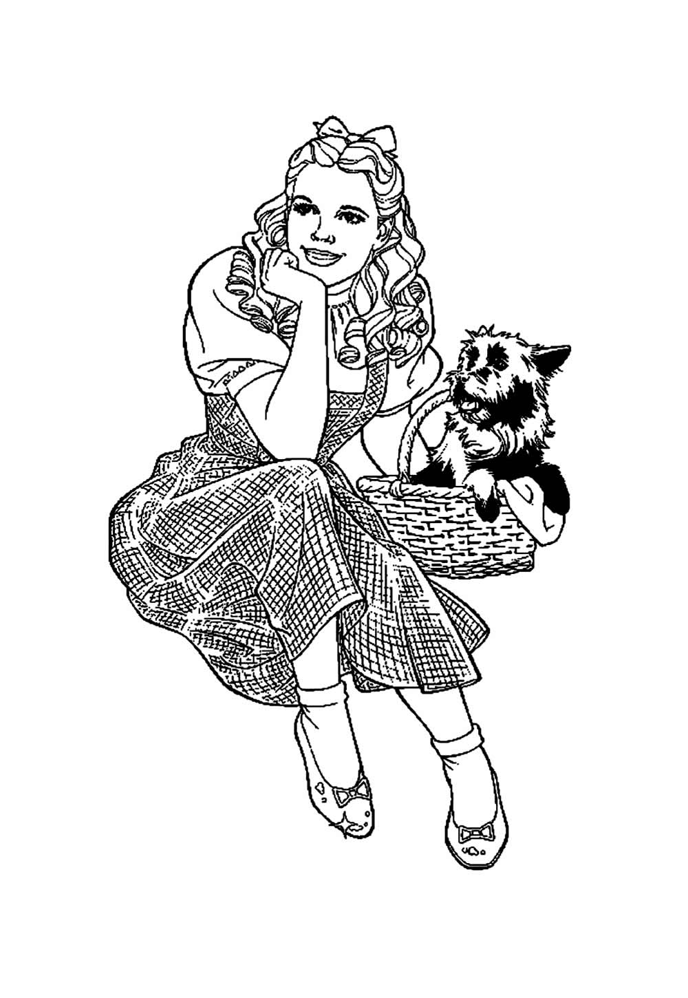 Desenho do Mágico de Oz para colorir - Dorothy