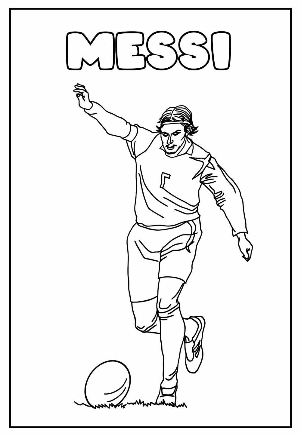 Desenho para colorir de Messi - Imagem Educativa