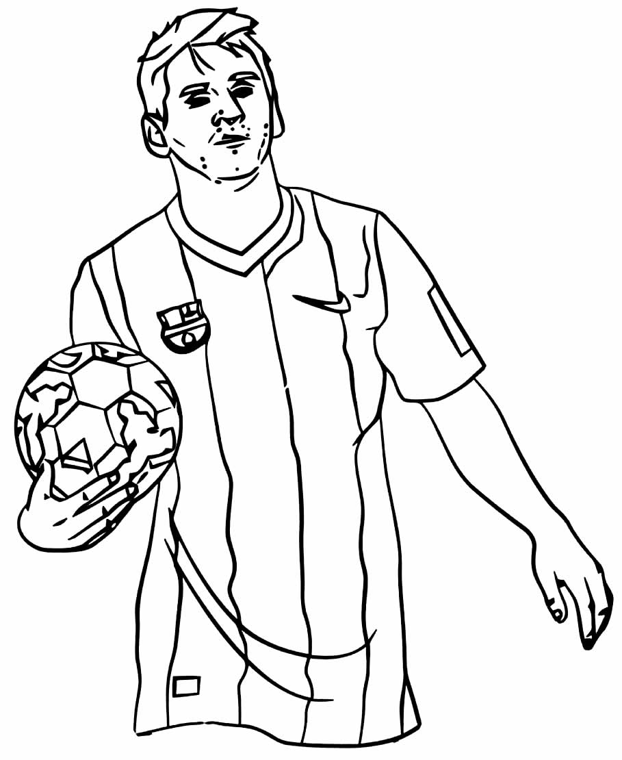 Desenho de Messi para pintar