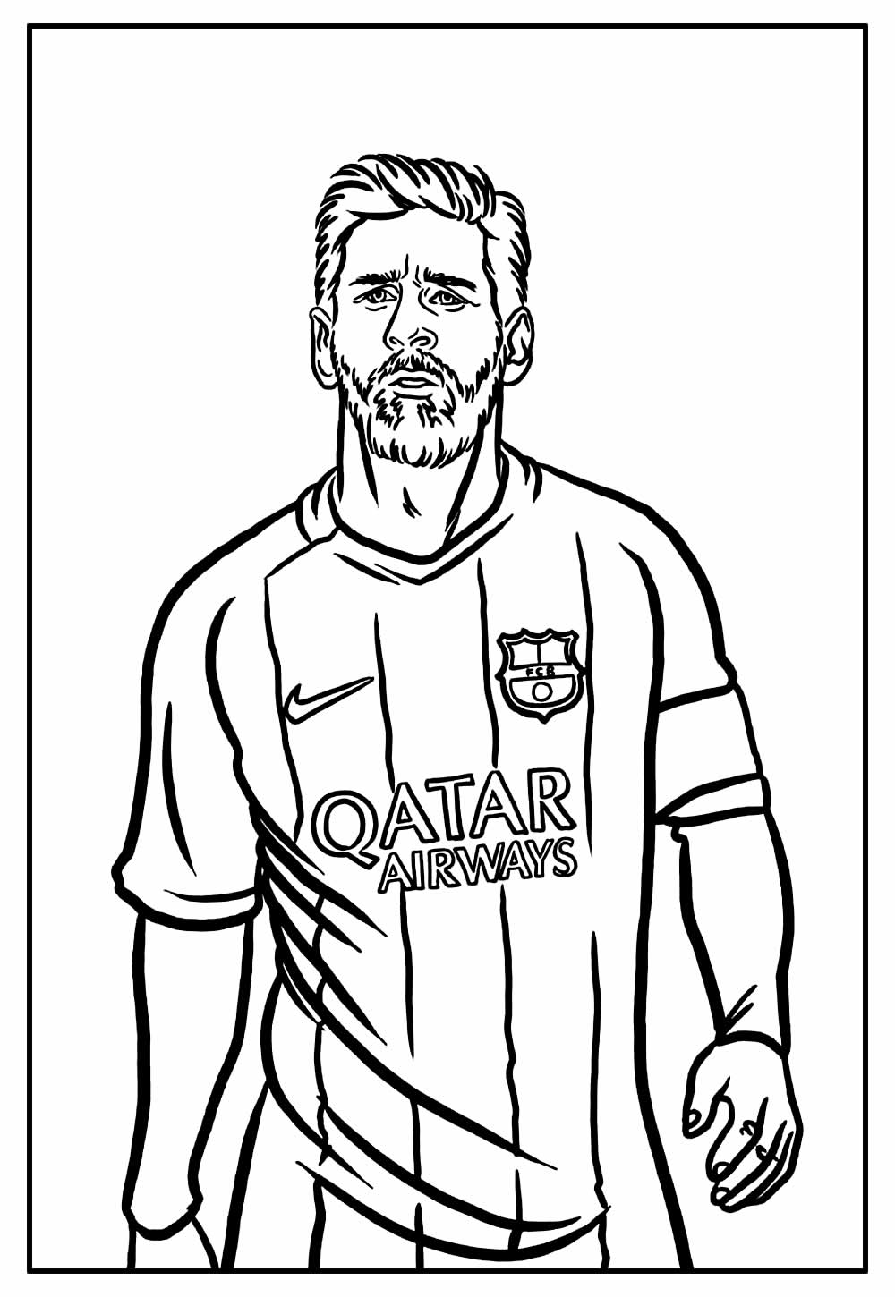 Desenho de Messi para colorir