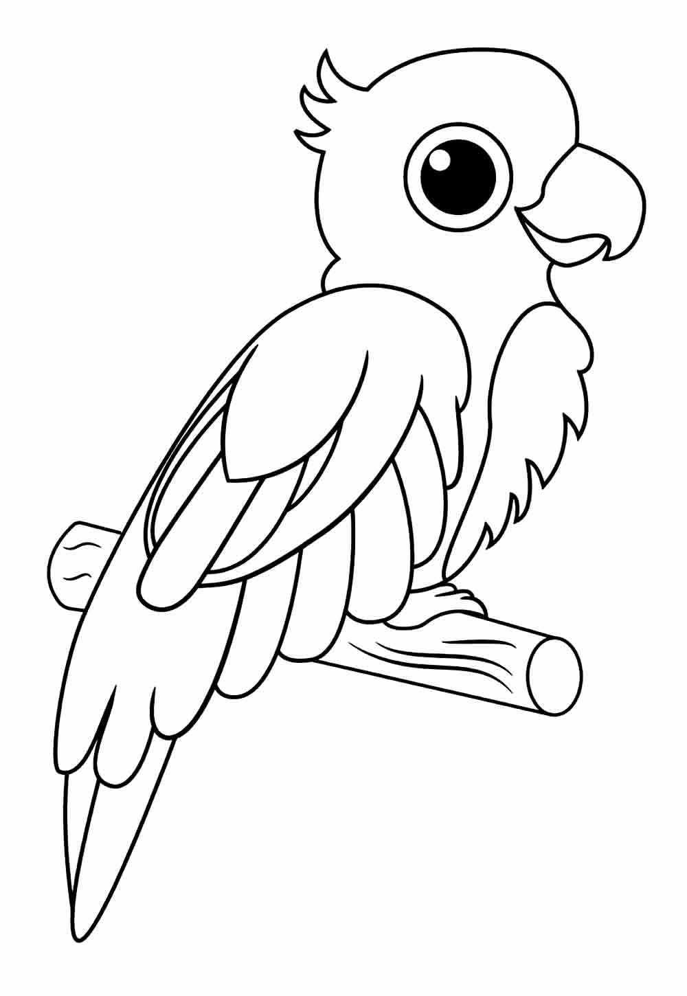 Desenho de Papagaio para colorir