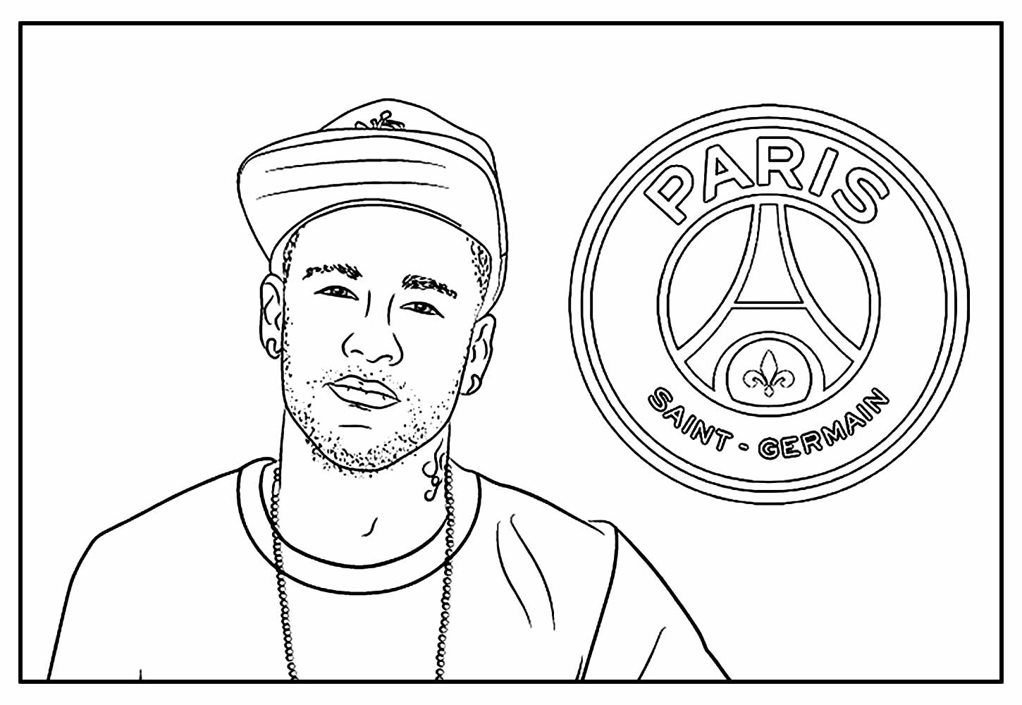 Desenho de PSG para colorir