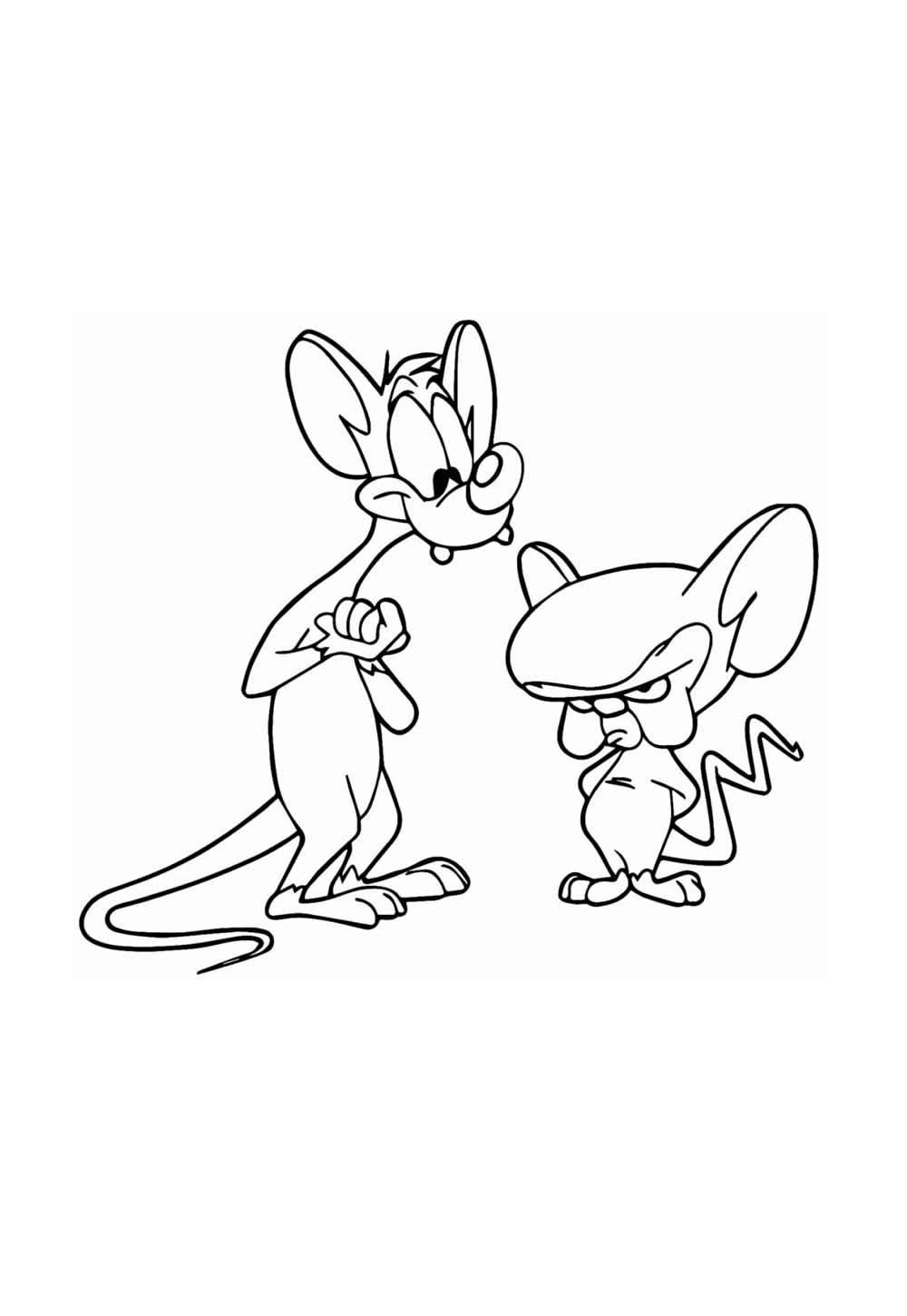 Desenho de Pinky e Cérebro para colorir