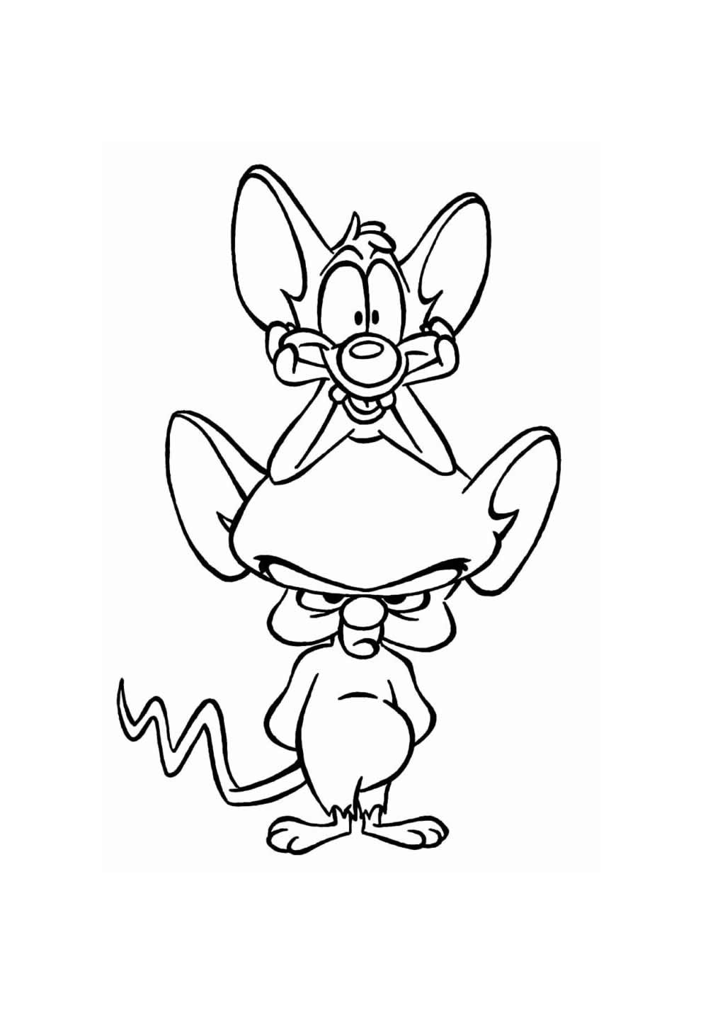 Desenho de Pinky e Cérebro