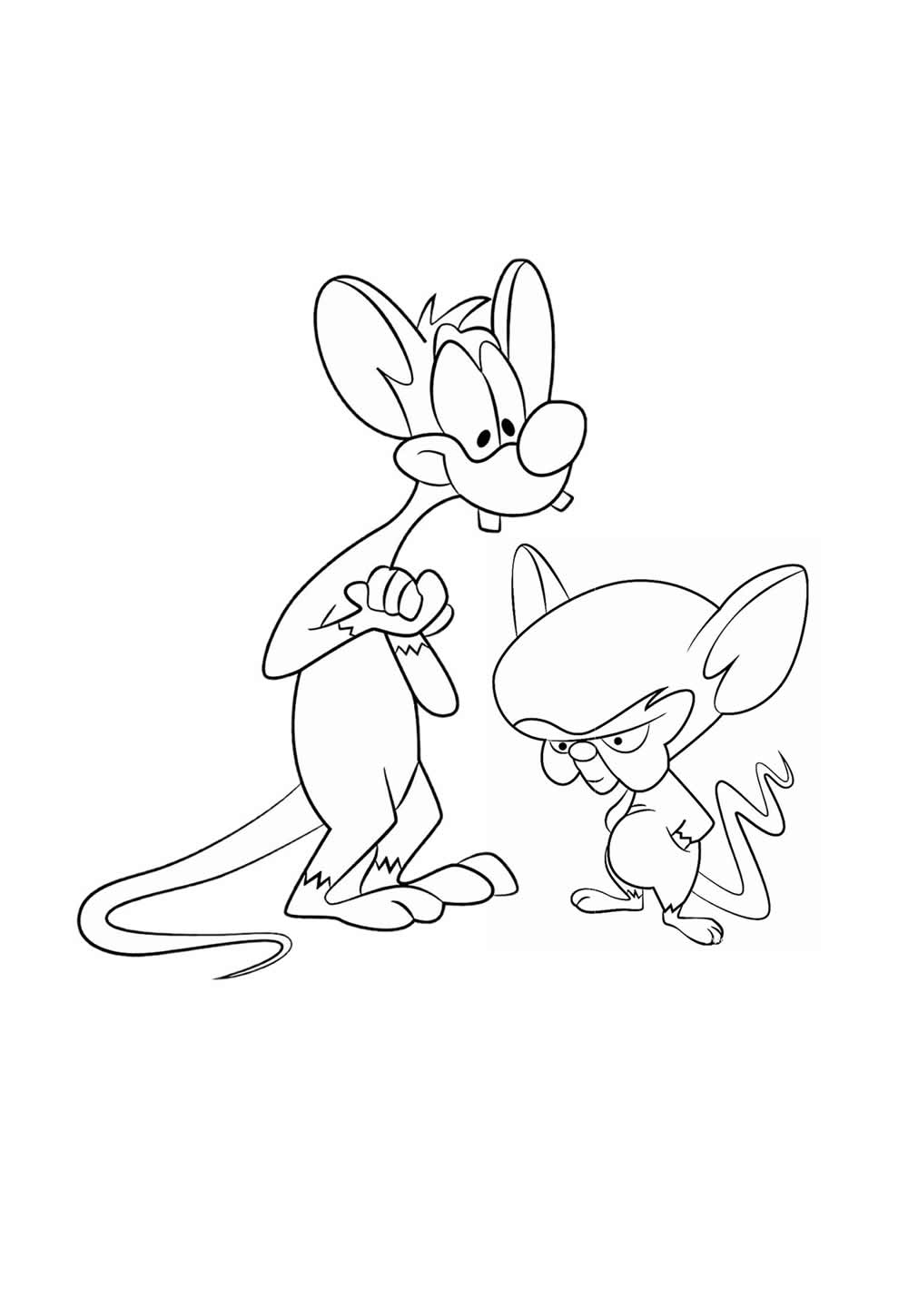 Desenho de Pinky e Cérebro para colorir