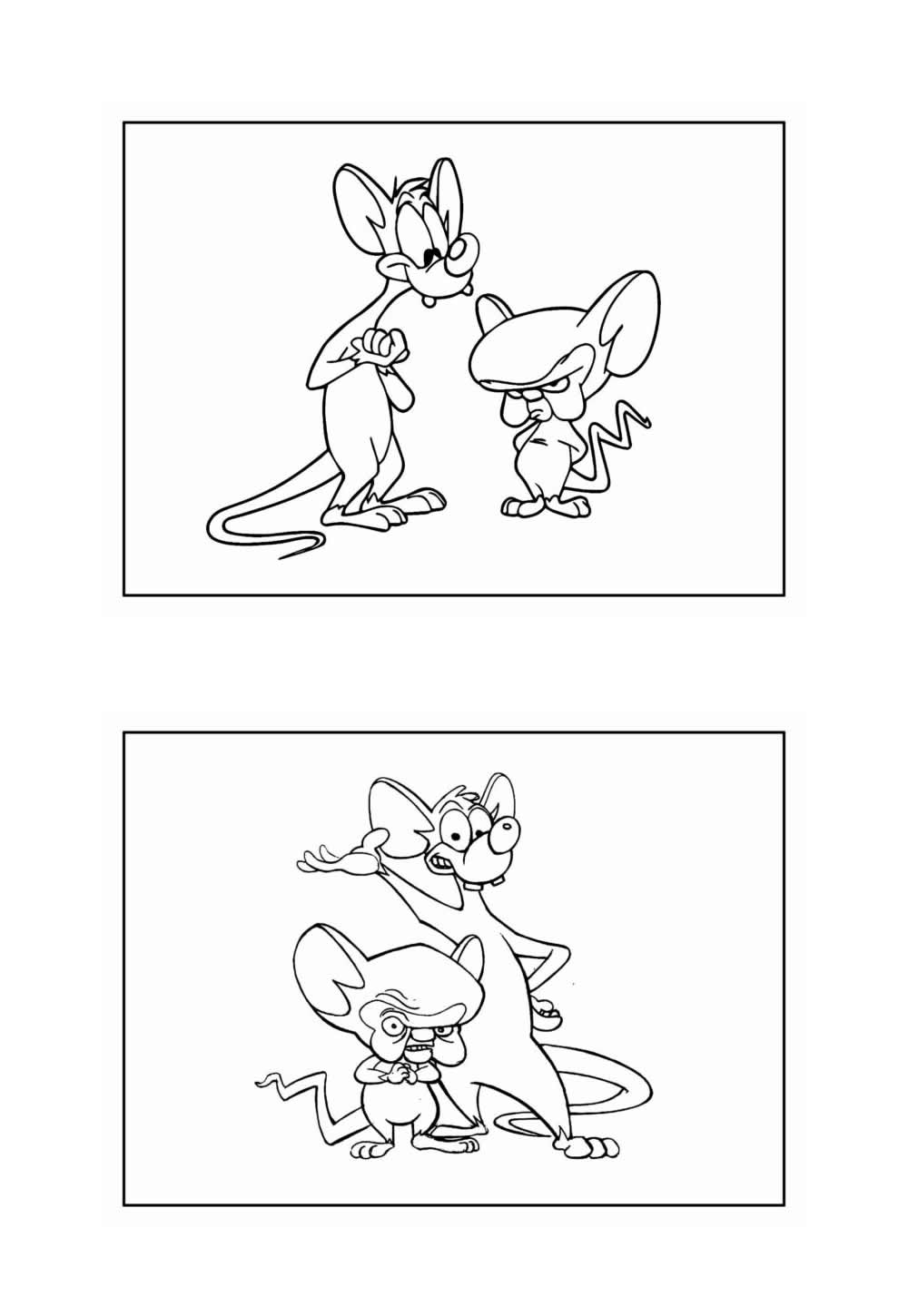Desenho de Pinky e Cérebro para colorir