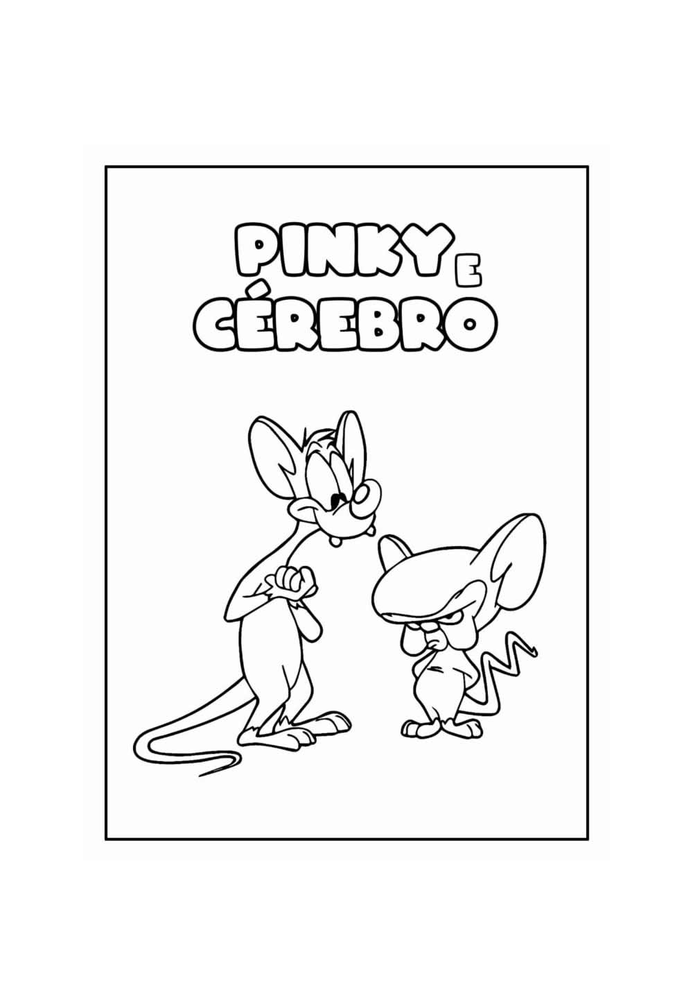 Desenho de Pinky e Cérebro para colorir