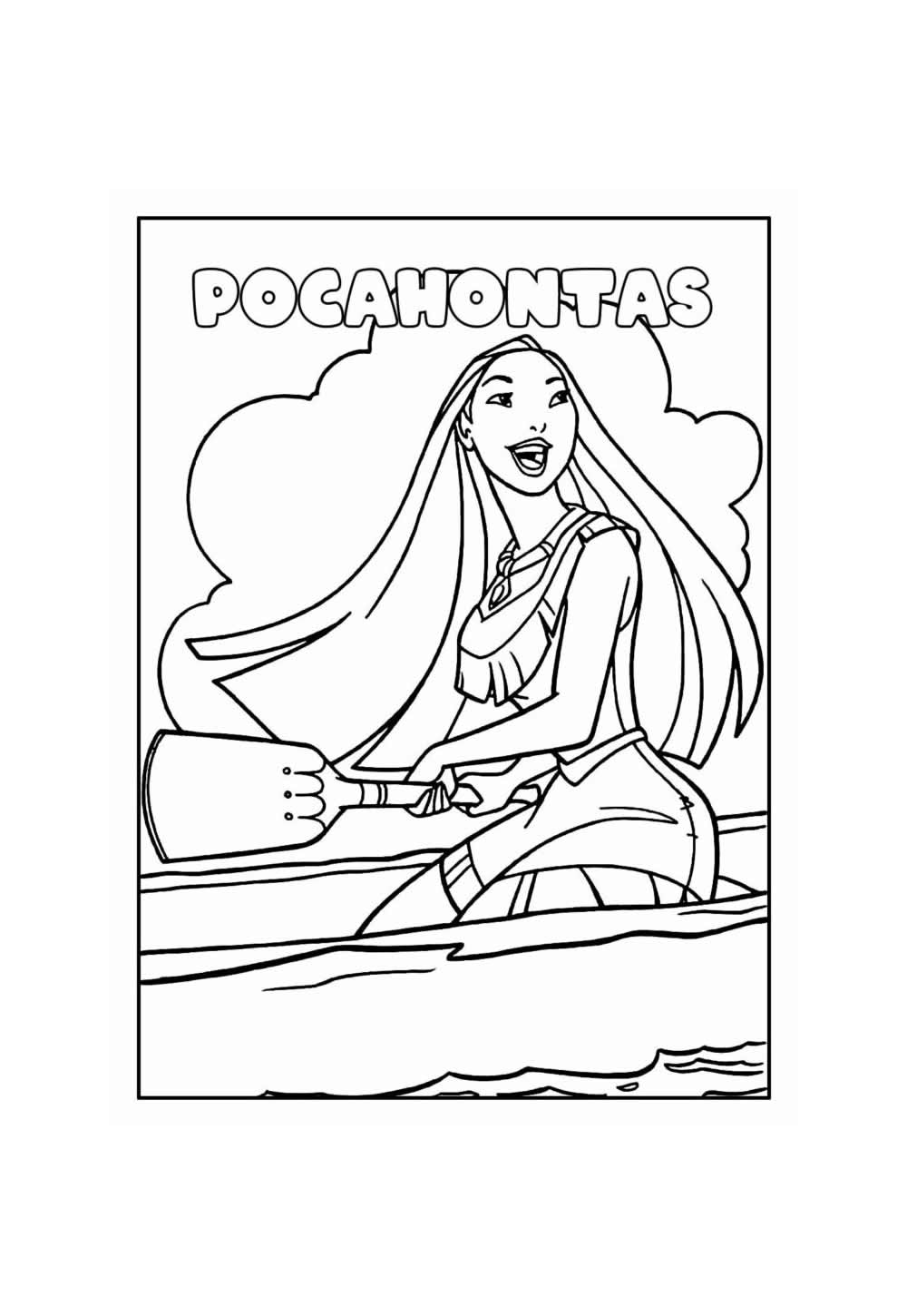 Desenho Educativo Pocahontas Colorir