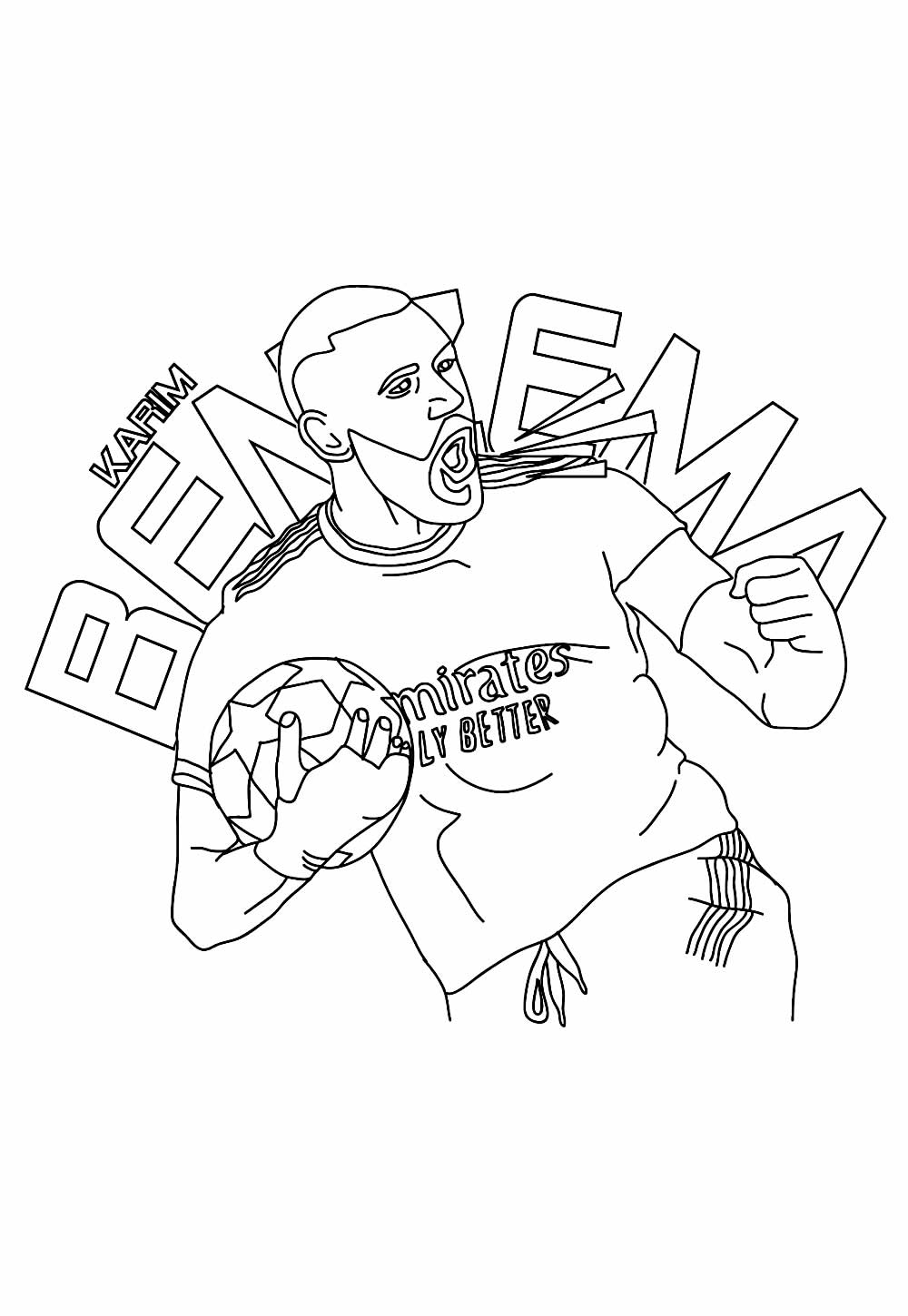 Desenho de Bezema para colorir