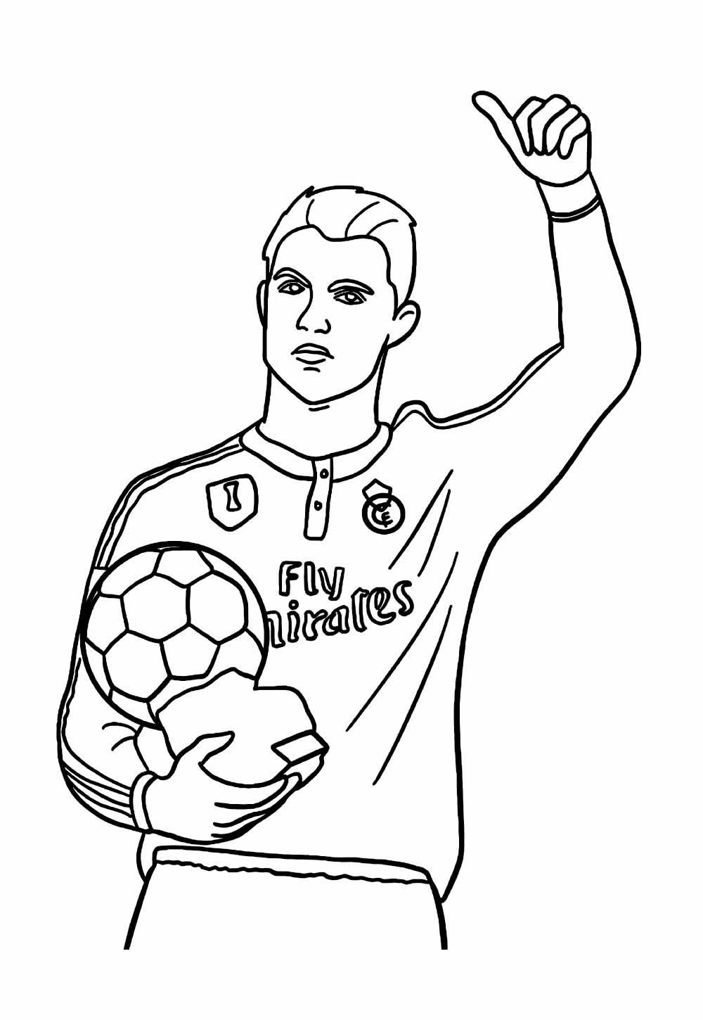 Desenho de Cristiano Ronaldo para colorir