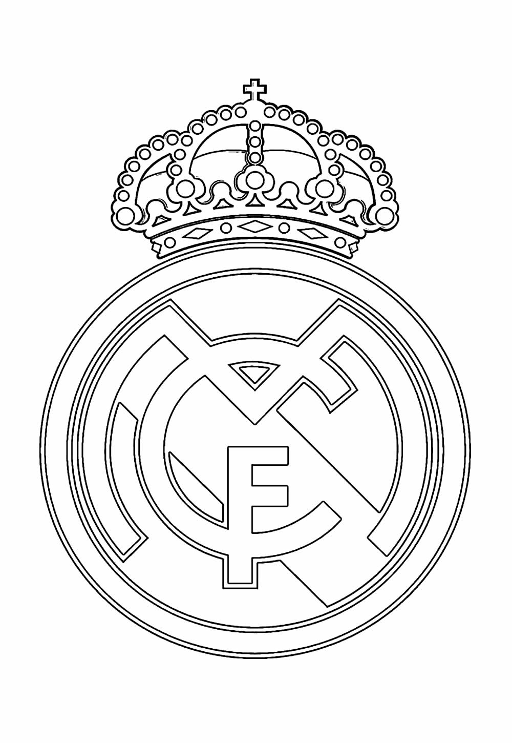 Desenho Real Madrid Colorir