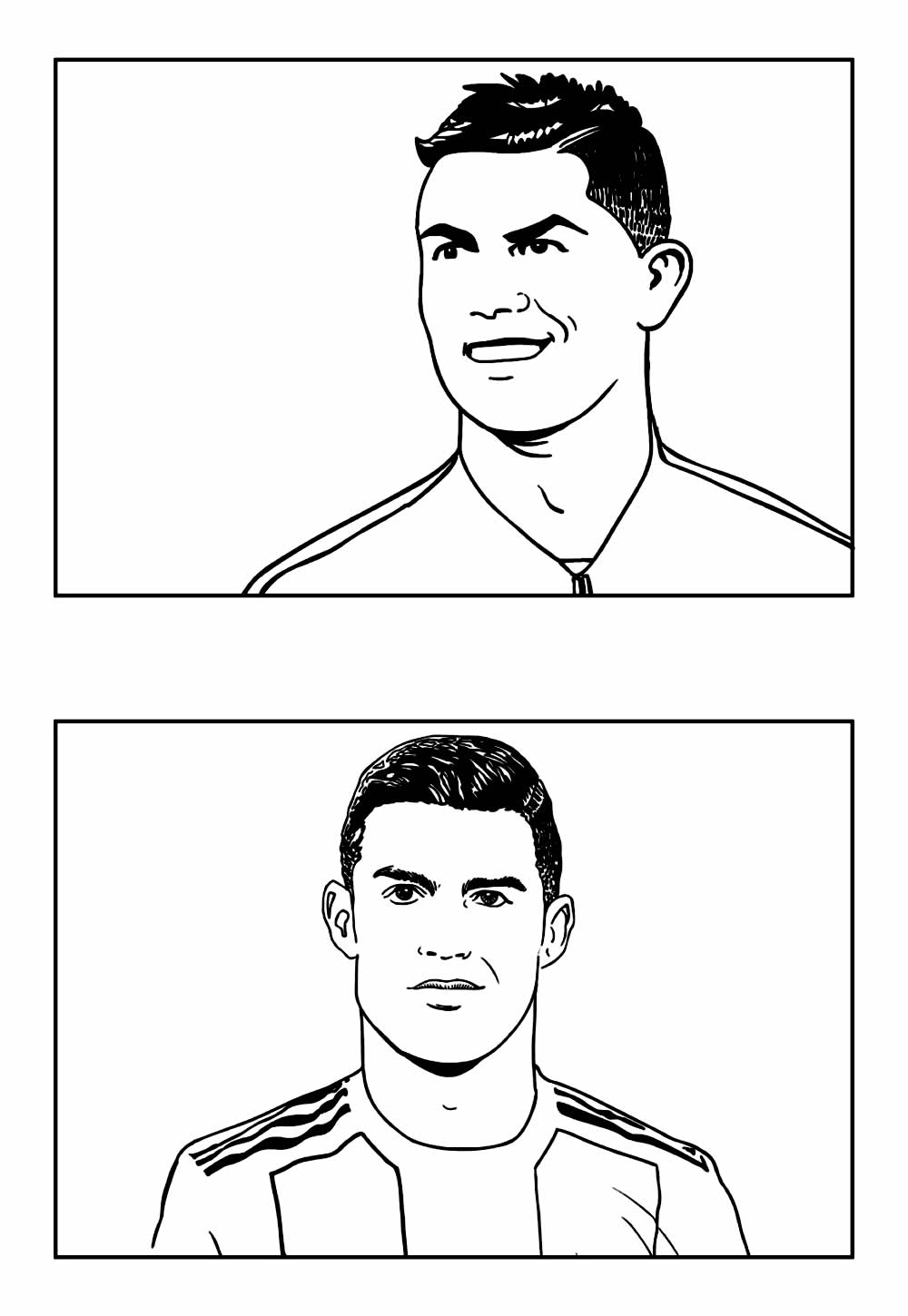 Desenho de Cristiano Ronaldo para pintar
