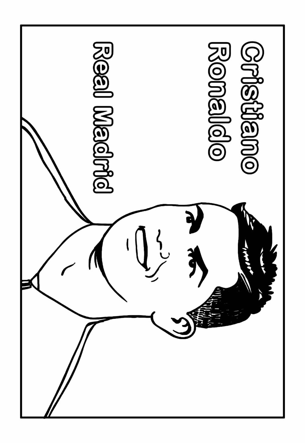 Desenho de Cristiano Ronaldo para colorir - Real Madrid