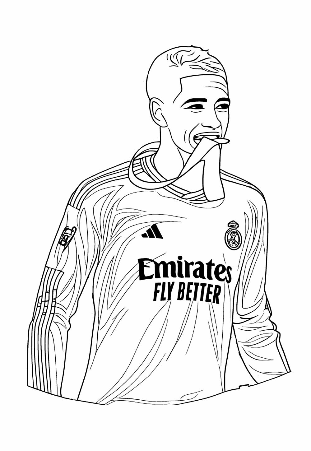 Desenho de Real Madrid para colorir - Jude Bellingham