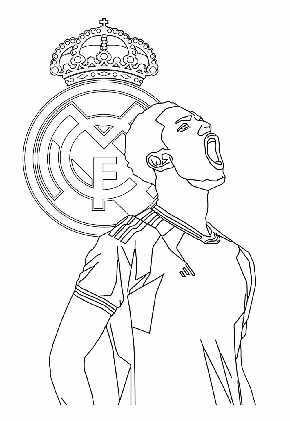 Desenhos Colorir Pintar Real Madrid