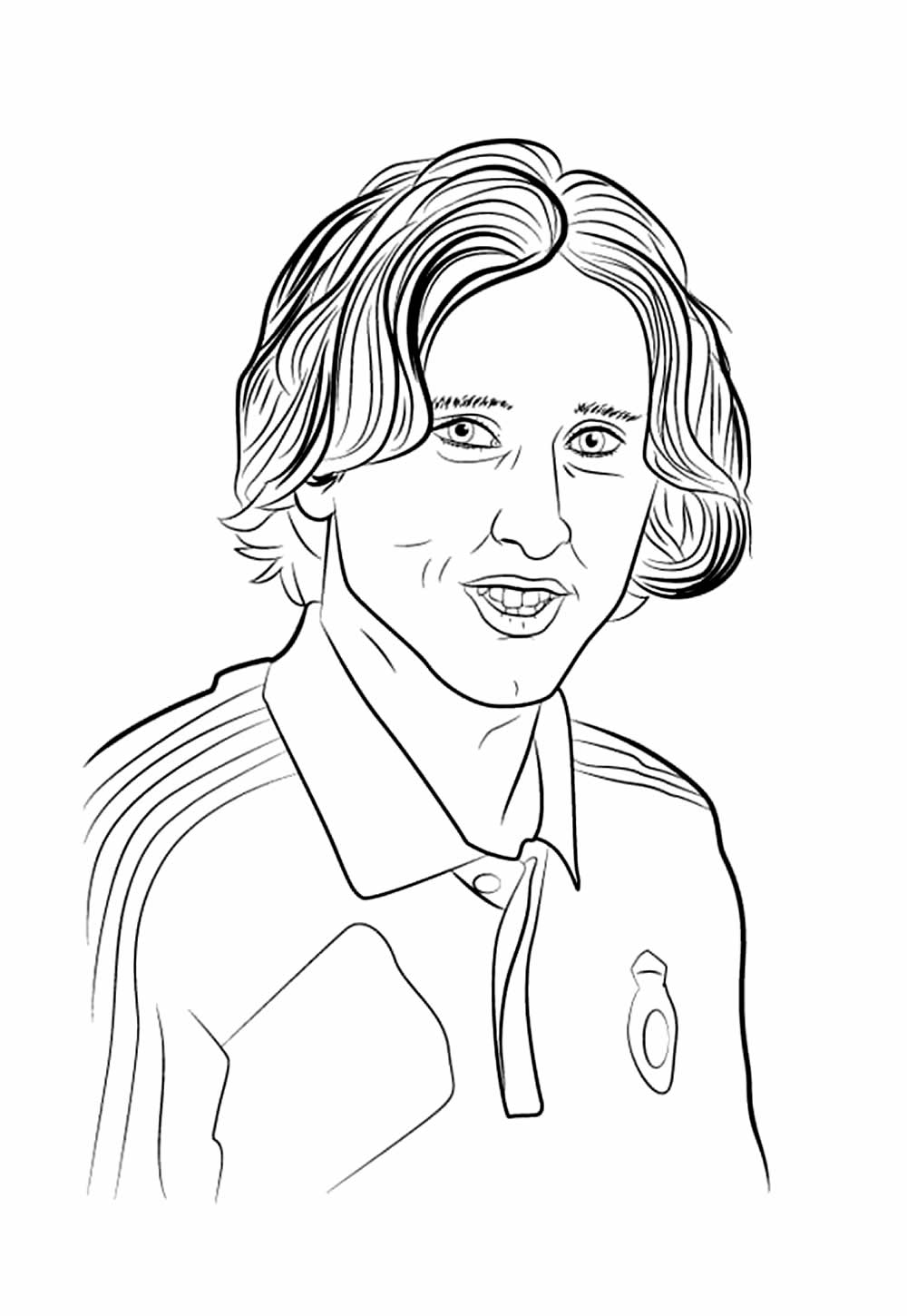 Desenho de Modric para colorir