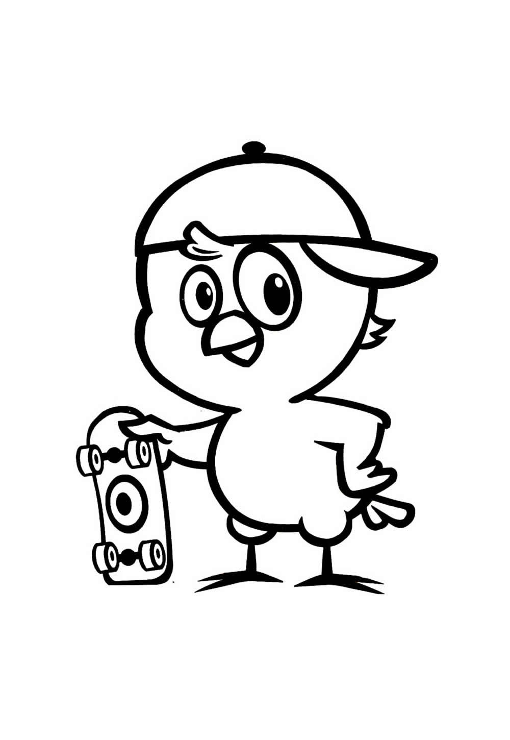 Pintinho Amarelinho para colorir