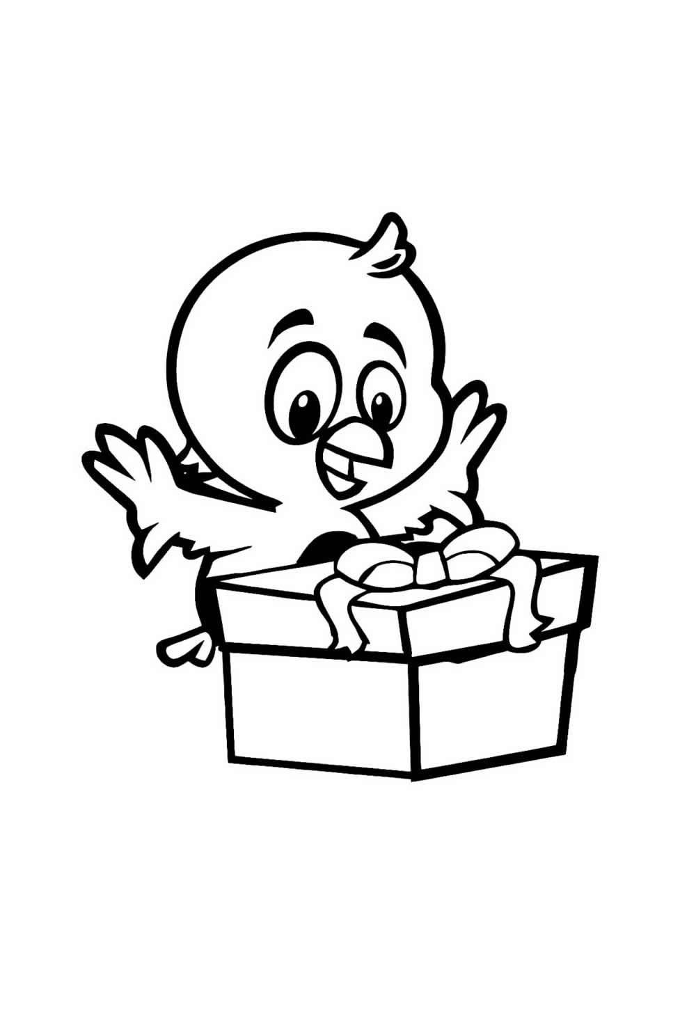 Desenho de Pintinho Amarelinho para colorir