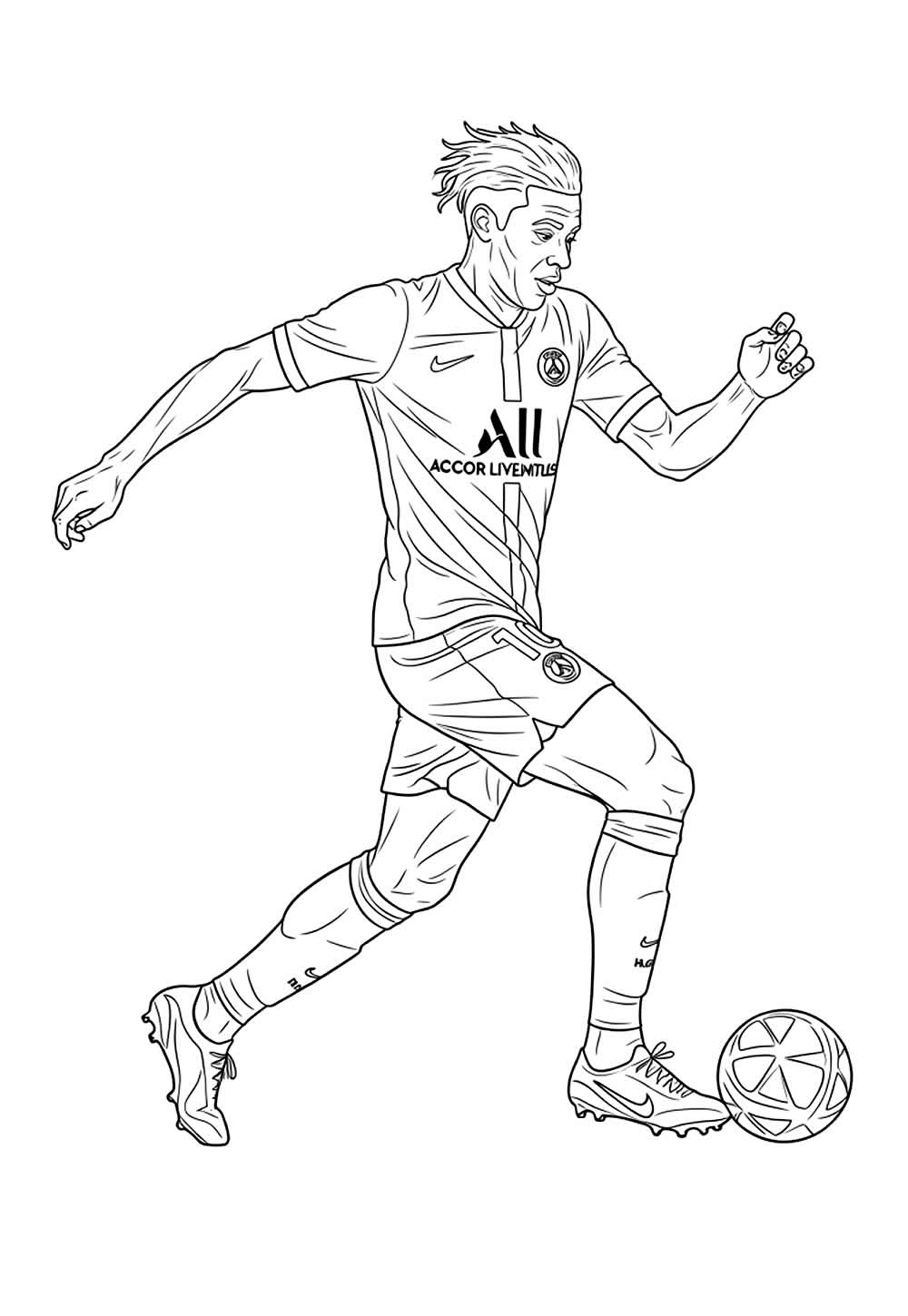 Desenho de Paris Saint-Germain para colorir