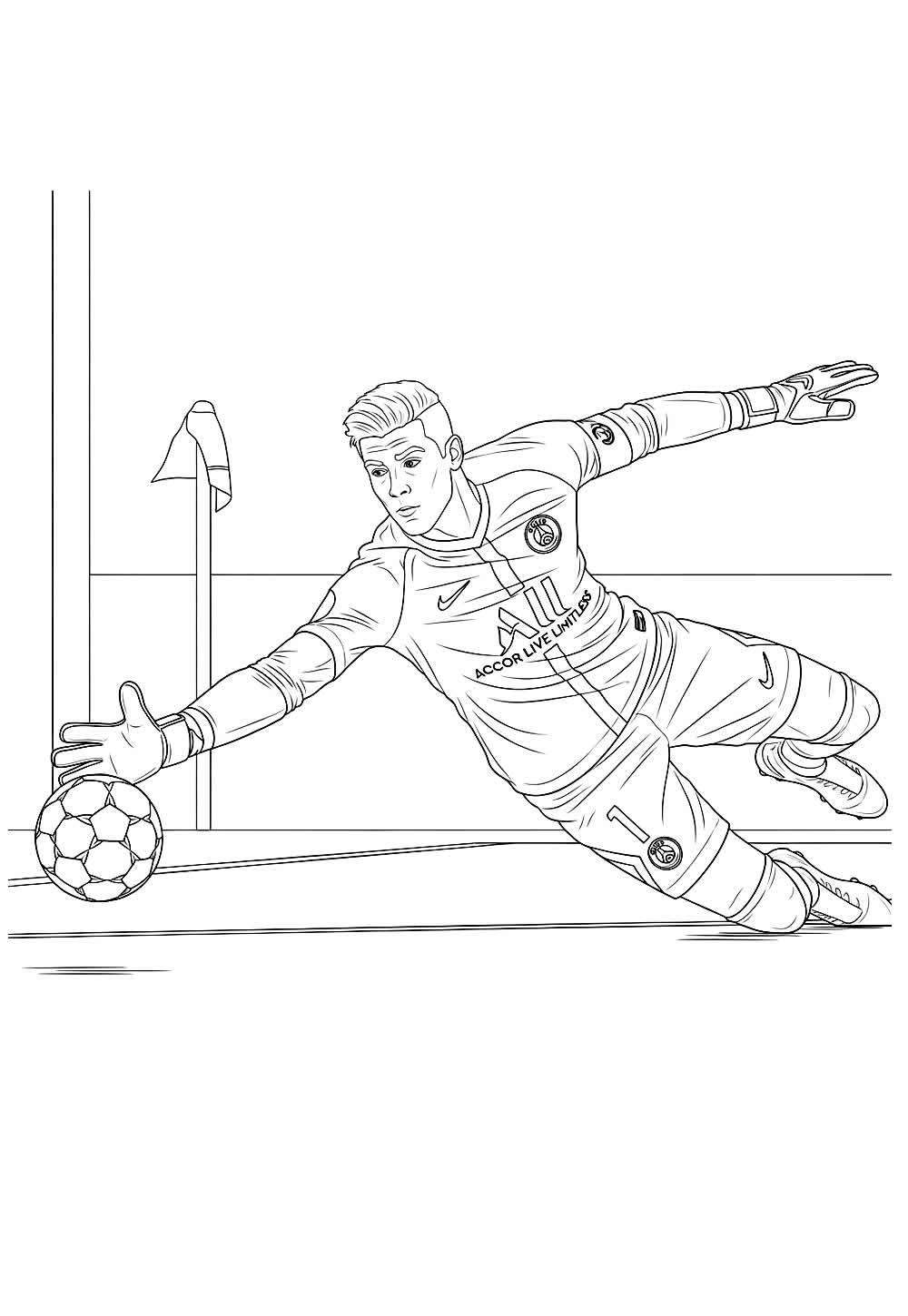 Desenho do PSG para colorir