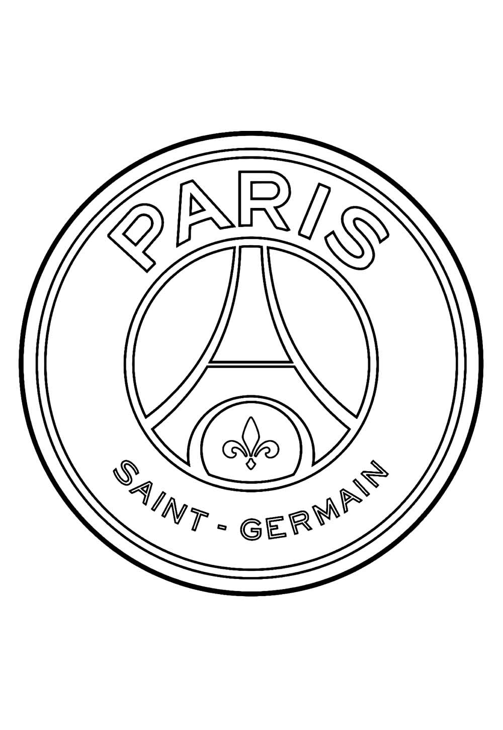 Desenho do PSG para colorir