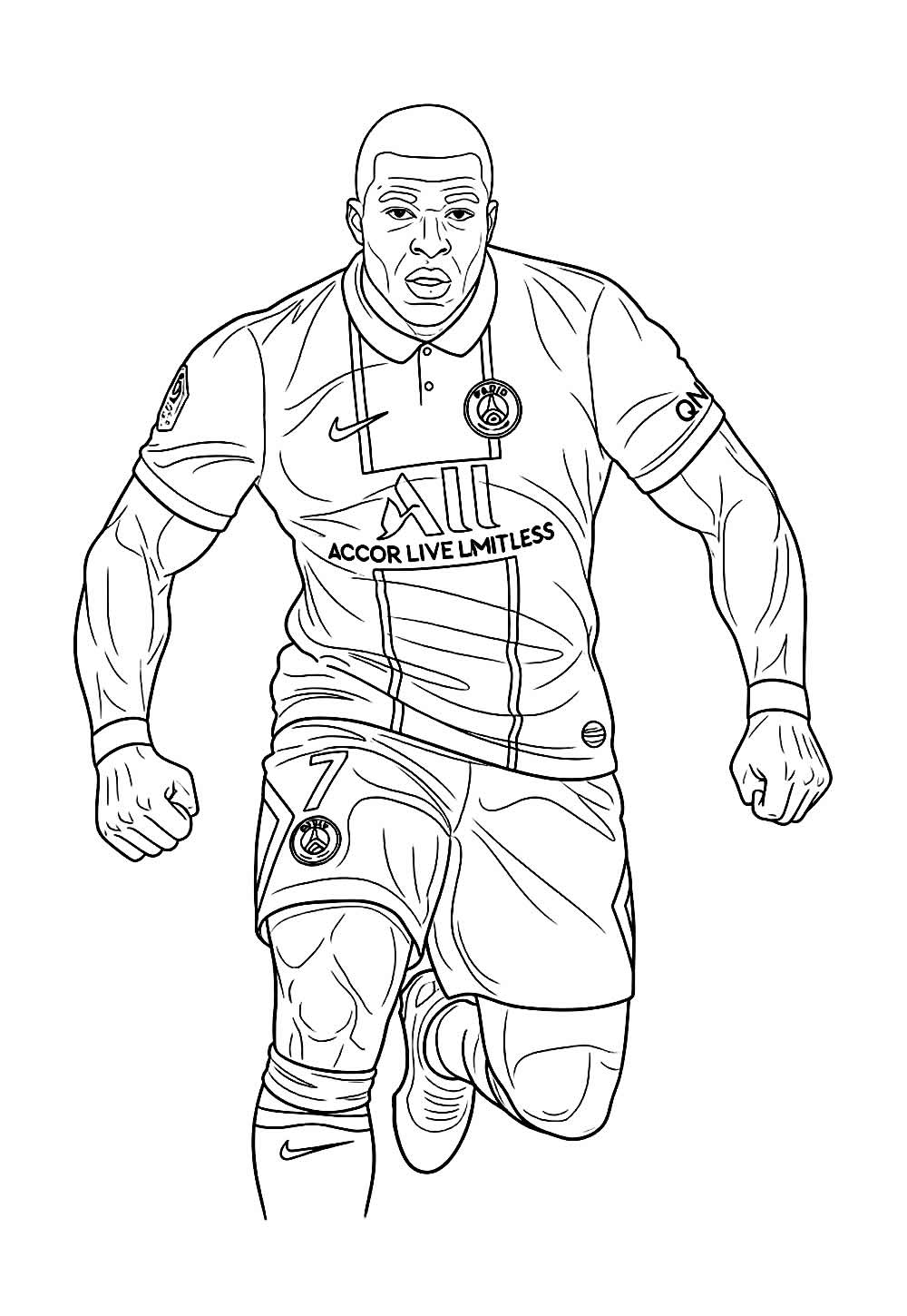 Desenho de Jogador do Paris Saint-Germain para colorir