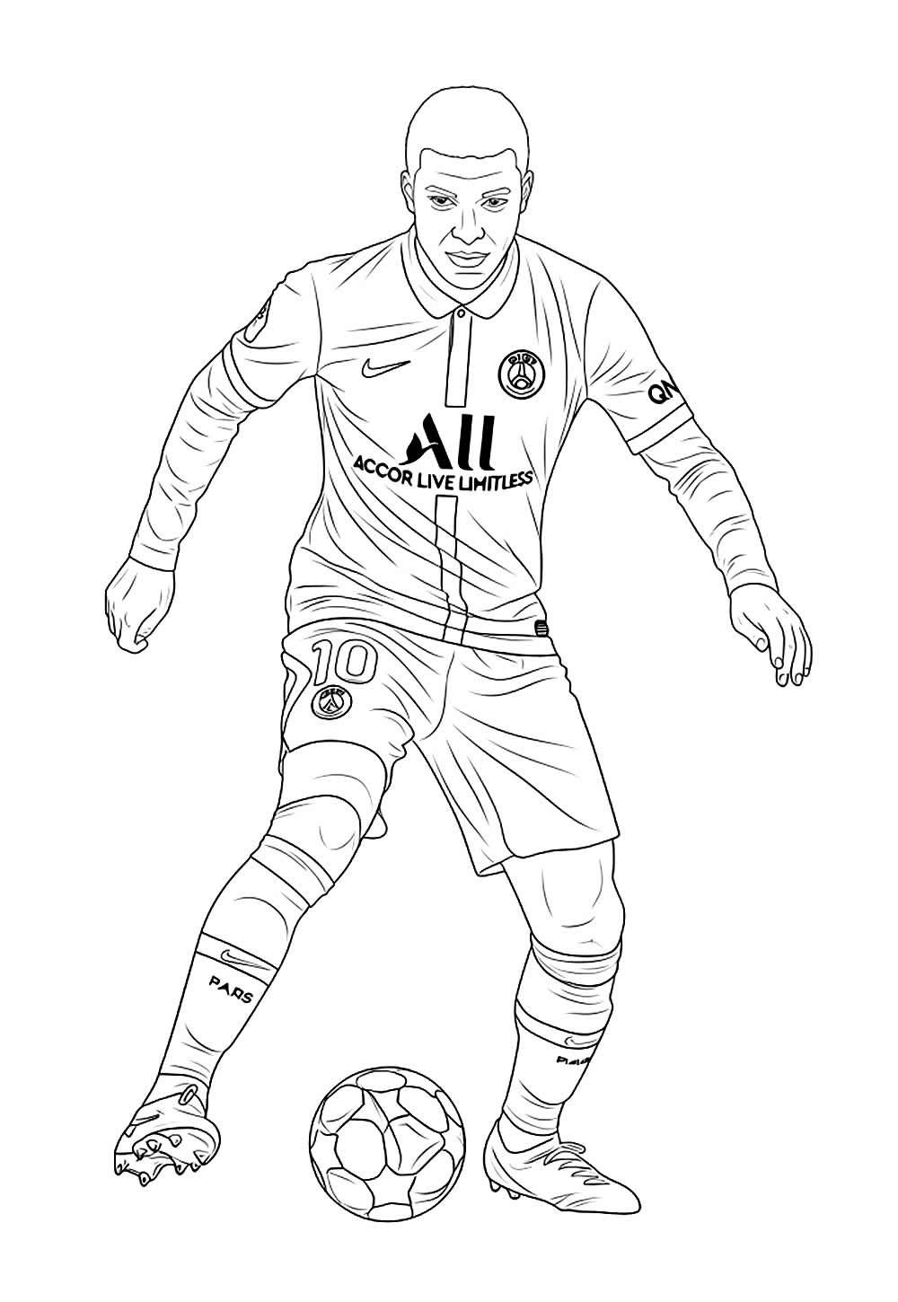 Desenho do PSG para colorir