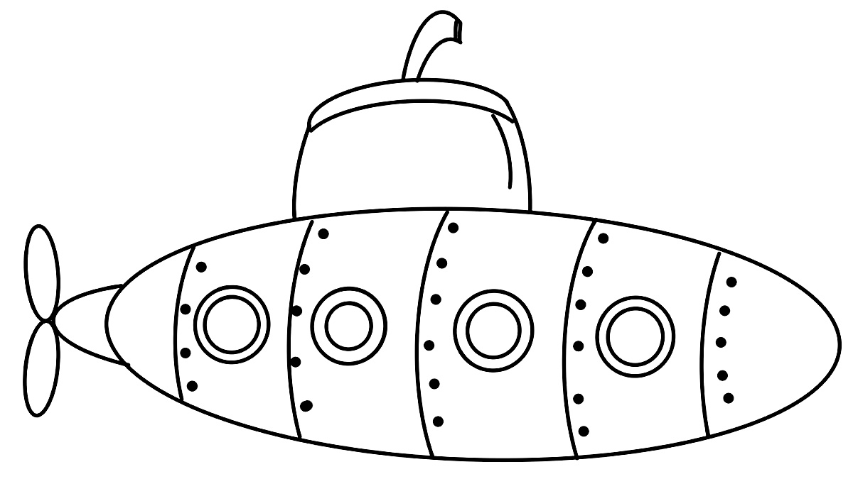 Desenhos de Submarino para colorir - Bora Colorir