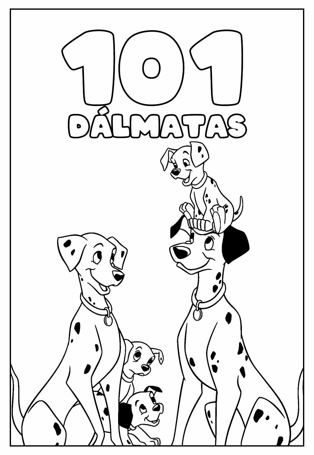 Desenho para imprimir dos 101 Dálmatas