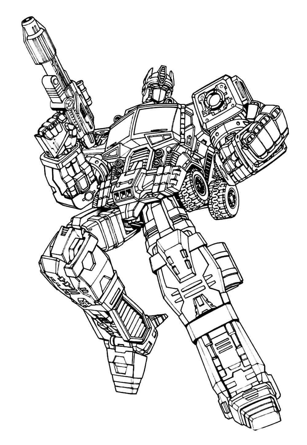 desenho para colorir transformers optimus prime