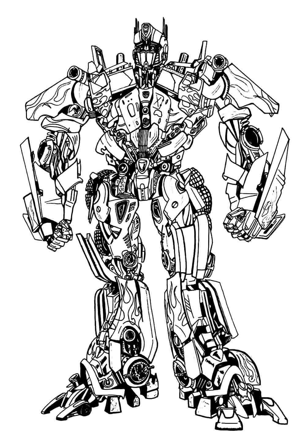 desenho para colorir transformers optimus prime