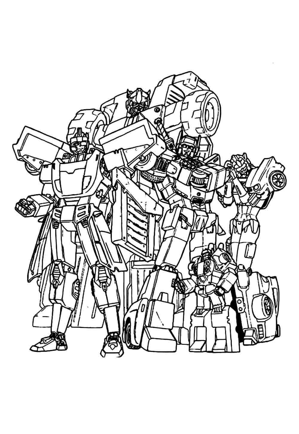 Transformers para colorir