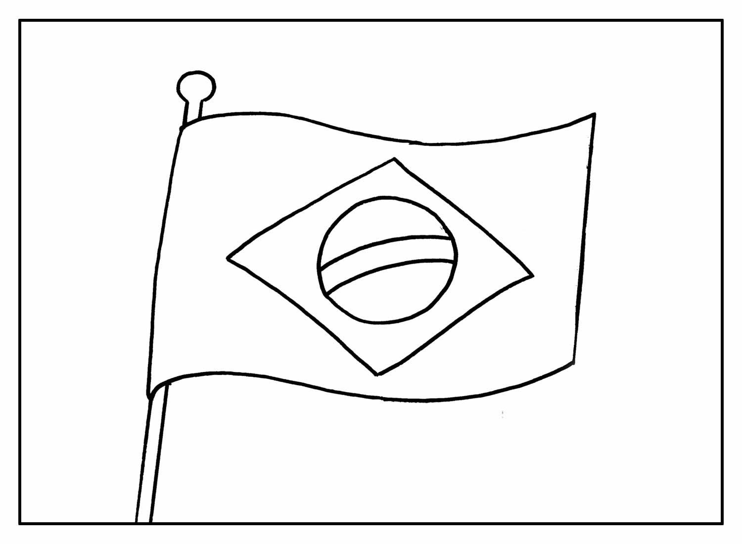 Desenhos da Bandeira do Brasil para colorir - Bora Colorir