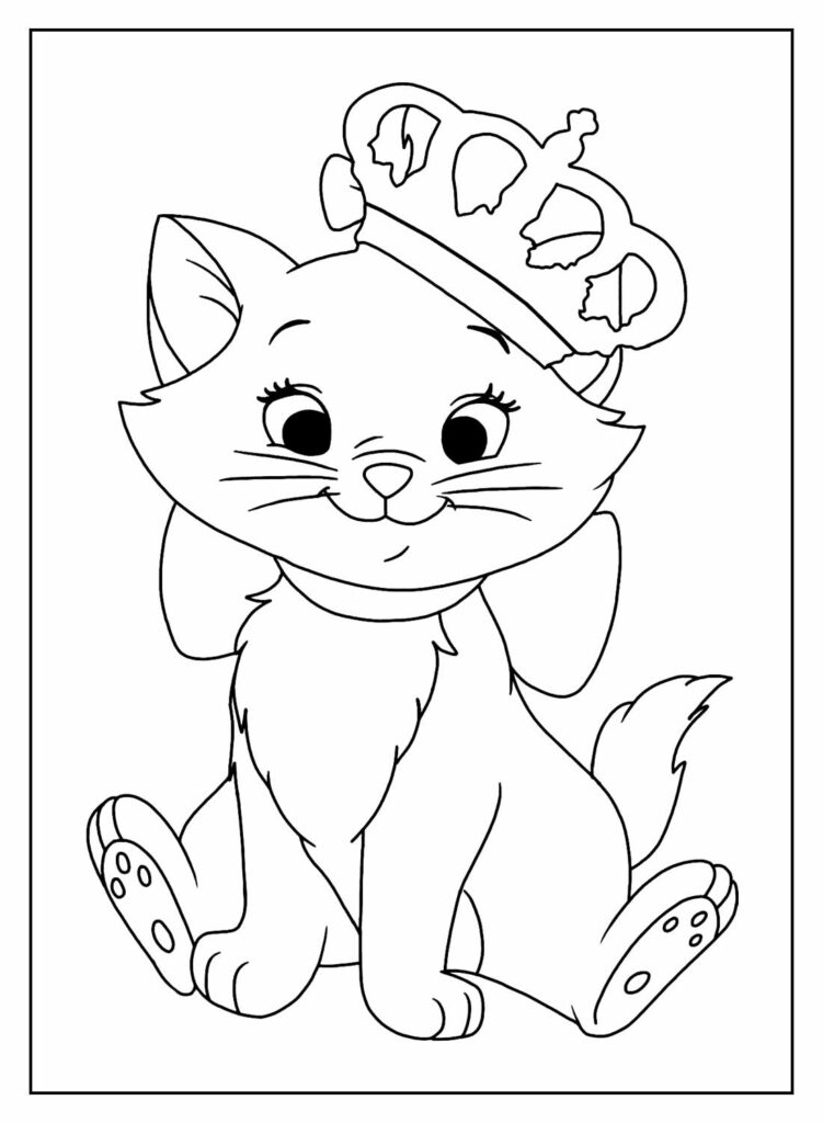 Desenhos da Gatinha Marie para Colorir