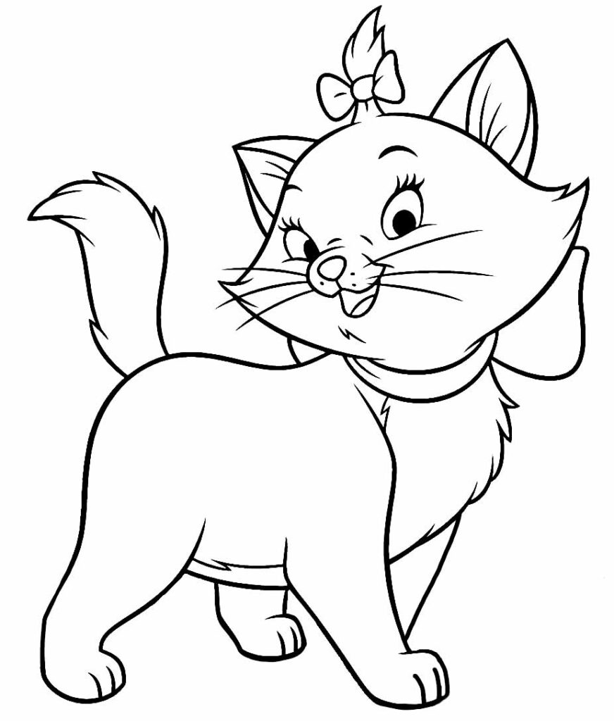 Desenhos da Gatinha Marie para colorir