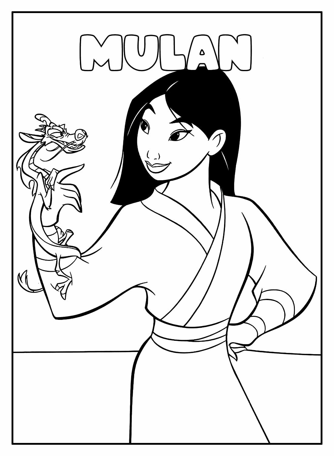 Pintar desenho de Mulan