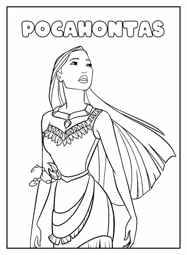 Desenho Educativo Pocahontas
