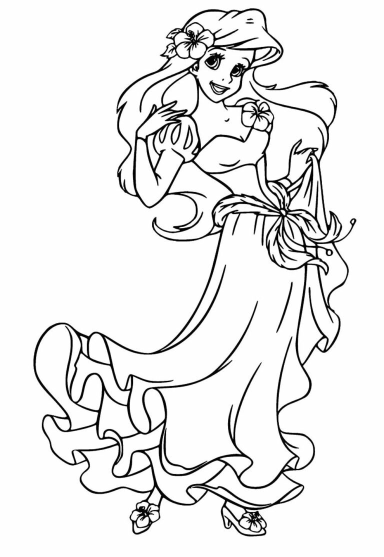 Desenhos da Princesa Ariel para colorir - Bora Colorir