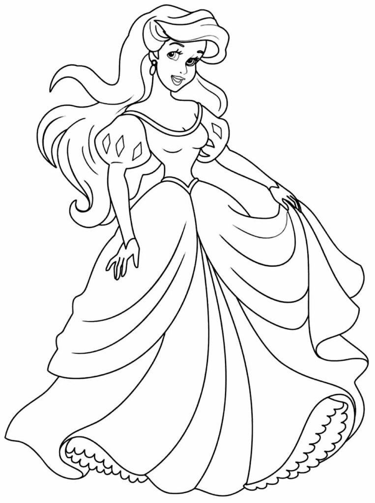 Desenho de Princesa Ariel para Colorir - Colorir.com