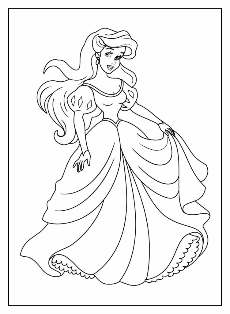 Desenho de Princesa Ariel para Colorir - Colorir.com