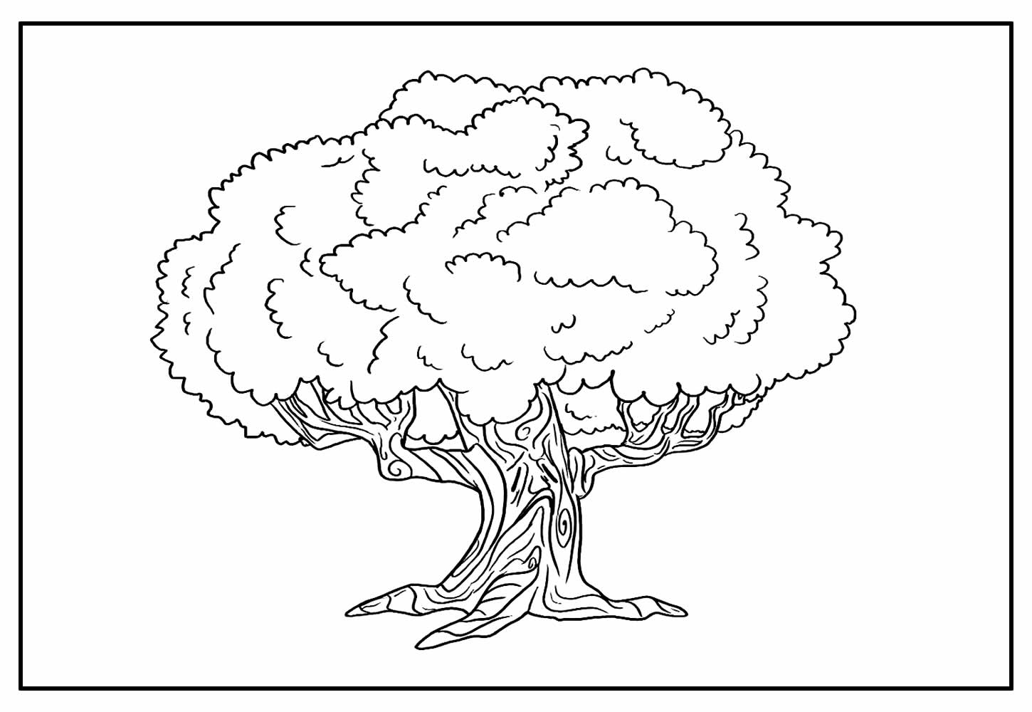 Desenho de Árvore para pintar