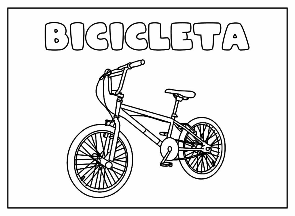 Desenho Educativo de Bicicleta