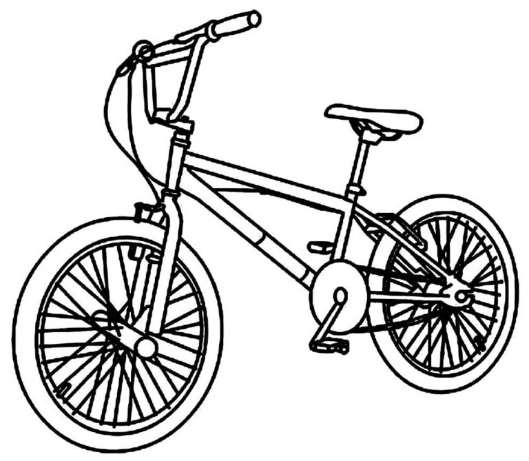 Desenhos de Bicicleta para colorir - Bora Colorir
